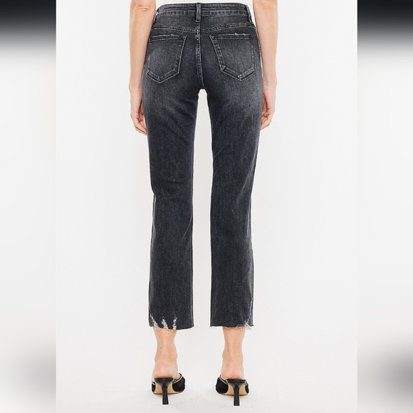 SOLD Kancan charcoal ankle length straight leg mid rise, Size 31/15 - Picture 6 of 16